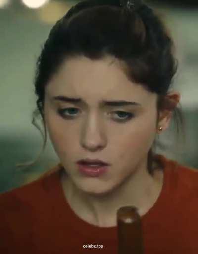 Natalia Dyer riding that broom handle