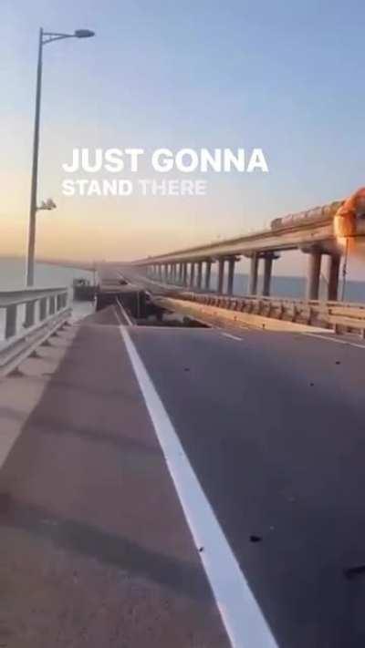 Ukraine’s official Instagram account’s contribution to the Crimea bridge meme extravaganza (sound on)
