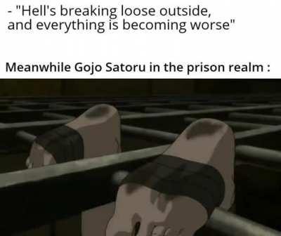 he probably was still jacked before, but the idea of him working out in the prison realm is just very cool... 