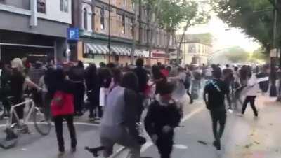 Motorist refuses to get Reginald Denny'd by George Floyd protestors