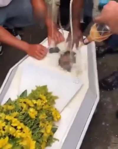 Drug trafficker funeral in South America