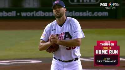 [Highlight] Trayce Thompson stomps on USA's freedom with a solo homer to make it 1-0 in the 1st