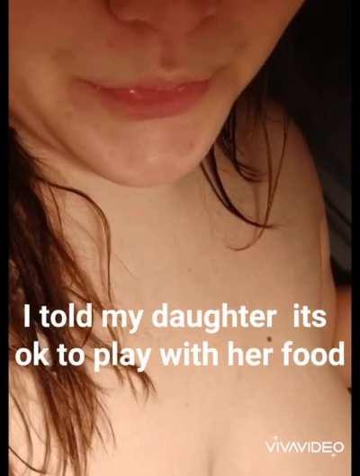 Its ok to play with your food sometimes baby