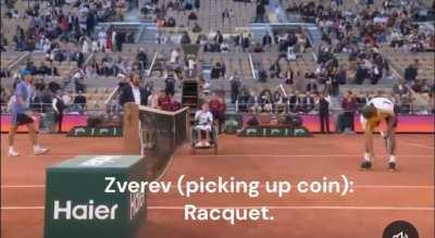 Zverev scamming the coin toss 😂