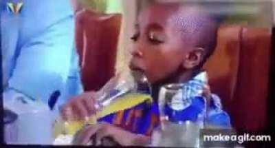 Kid has a drinking problem