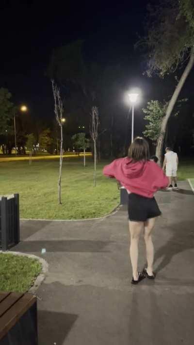 Too horny while out in public! [GIF]