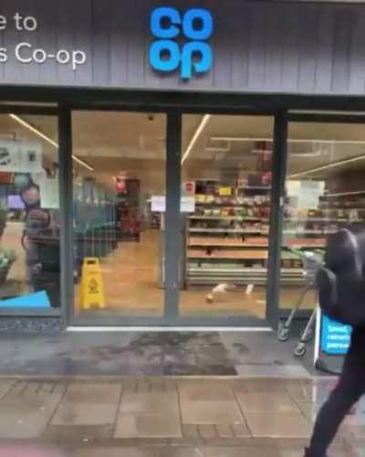 To stop a shoplifter.