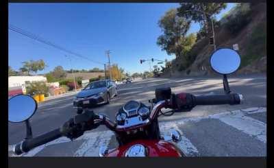 Riding bike on perfect weather