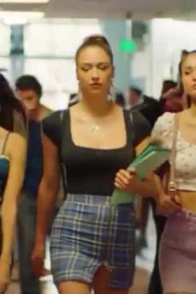 walking through school