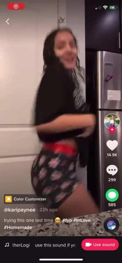 For those who haven’t witnessed her little jiggly bank!