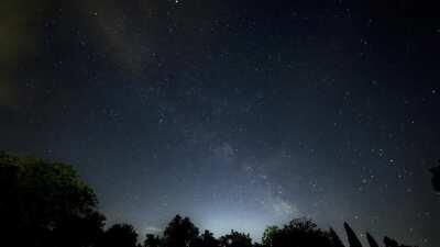 Star trails, start of The Milky Way and Sunrise.