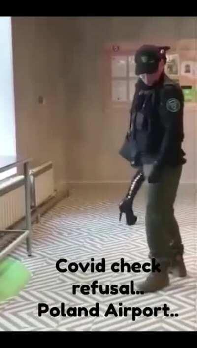 What could go wrong trying to refuse the COVID check at a russian shop (the caption is wrong)