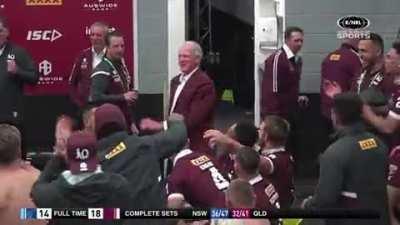 Wayne Bennett hyped in the sheds