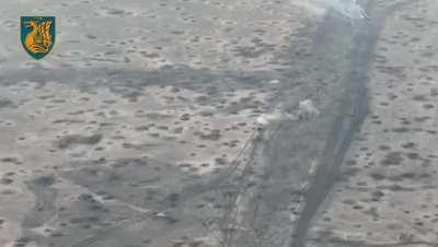 Javelin operators from the Ukrainian 36th marine brigade targeting Russian equipment in the Donetsk region.