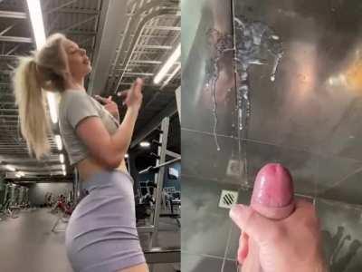 This is the men's shower every time your girl does tiktoks at the gym