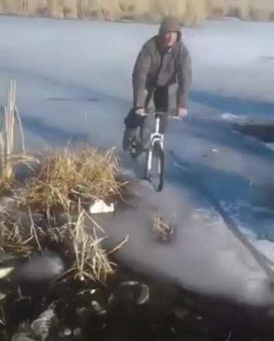 Вы ездите по охуенно тонкому льду