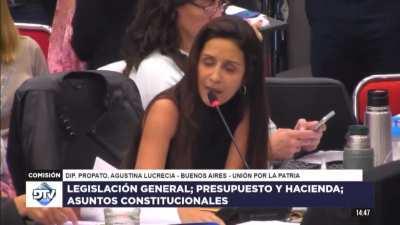 Delirio: La diputada agustina propato, de UxP, comparó la ley bases con una violación en manada