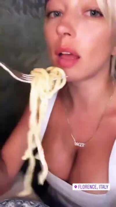 Pasta, tits, you know the drill..