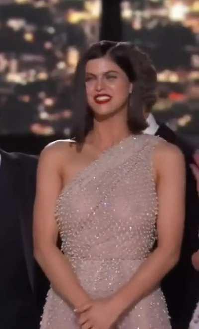 Alexandra Daddario was practically topless on stage in that outfit