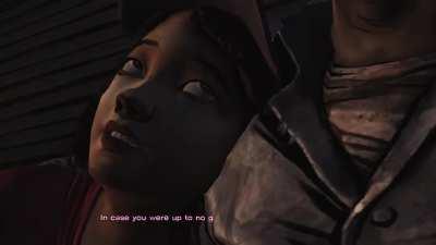 Clem thought about dropping a hammer on Lee's head