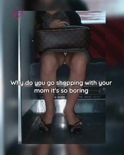 Shopping with mom is fun