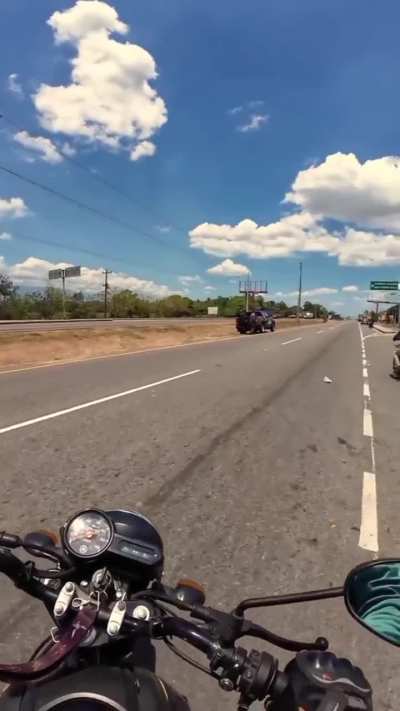 Old lady crossing thinks everyone should stop the freeway so she can cross