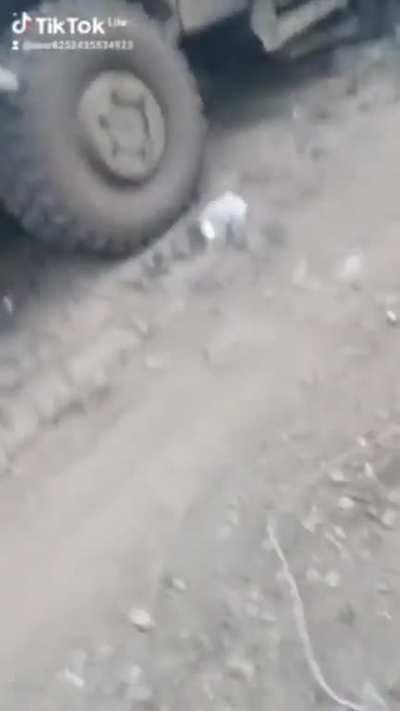 RU POV: Destroyed MaxxPro armored fighting vehicle