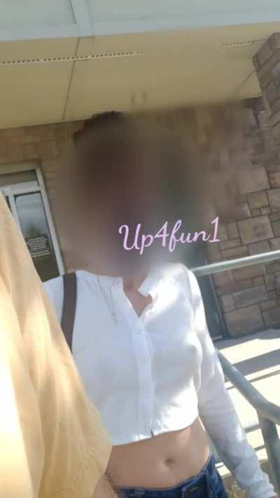 Had [F]un doing this dare of a white see through top with no bra.