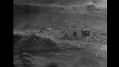 Henschel Hs 129 attack runs on a Soviet Valentine tank with 20 and 37mm cannon fire in 1944