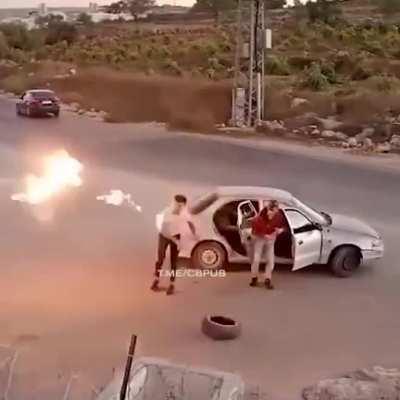 Trying to commit arson.