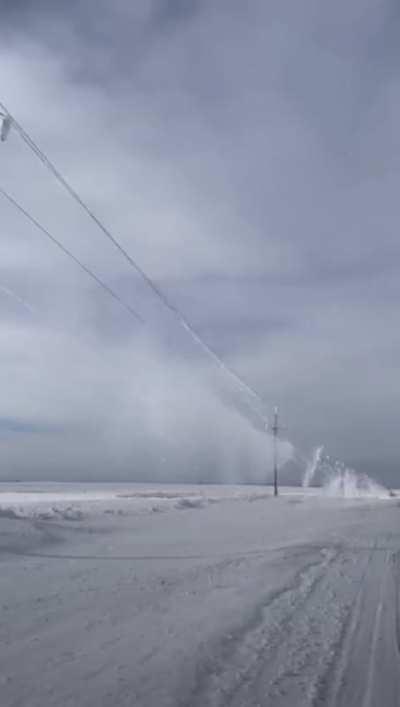 A controlled short circuit to de-ice some power lines.