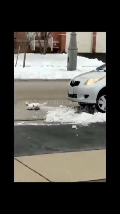 WCGW if your getaway car gets stuck in the snow? (Full Video!)