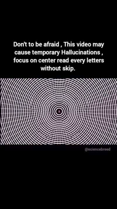 Watch till end to make everything wobbly. Warning:-temporary Hallucinations
