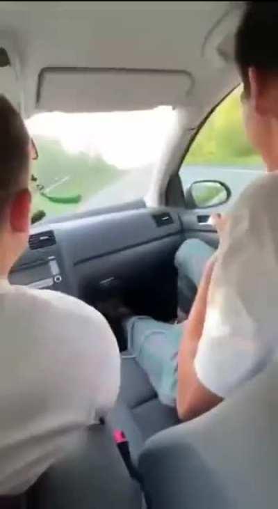 Never ever be in a car with idiot.