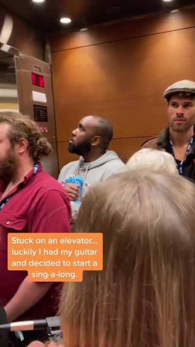 Forcing everyone to listen to your music while your stuck on an elevator