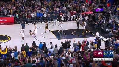 [Highlight] Steph punches in a clutch three to go up 4