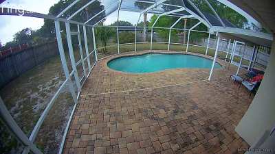 The beach ball wanted out... And the screen door knew it