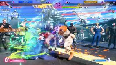 What was I supposed to do here?  I had him trapped in the corner.  I had no more special meter so I had to play it perfect.  I couldn't do DI because he was countering my DI attempts throughout our whole set.  Sucks to lose this fight.  I had my chances. 