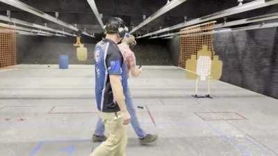 First time running my P365 in a competition. A little slow and bad on reloads, but I got all A’s in this stage!