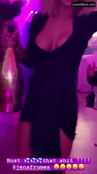 Nip slip. She so damn fine