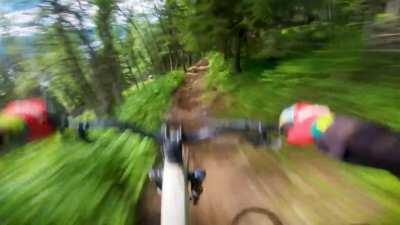 Hitting break neck speeds on my enduro bike. Full video:  