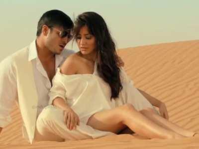 Neha Sharma wearing only a shirt