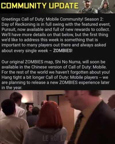 ZOMBIES! Did they finally listen to us?