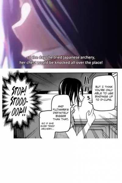 Kaguya and Chika's clubs - Anime and Manga side by side