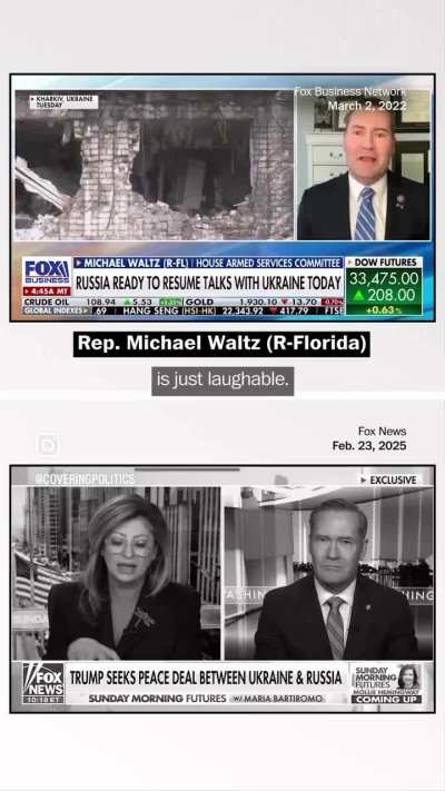 Trump’s u turn once elected on the issue of the Russian invasion of Ukraine