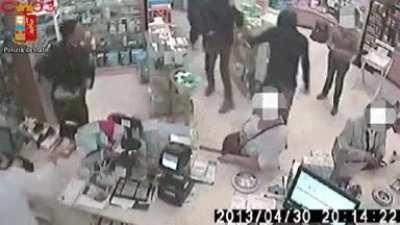 Attempting to rob a store and immediately getting caught