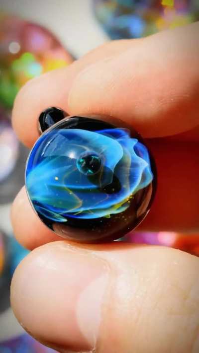 Galaxy inspired glass art