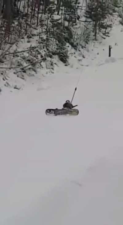 Before you learn how to snowboard, you need to learn how to use the T-bar to get up the mountain