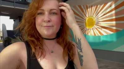 Deep throat in the bathroom