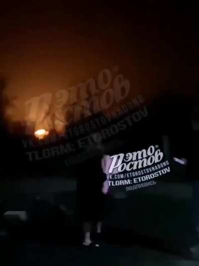 Footage of Ukrainian drones attacking targets near the port of Taganrog, Russia